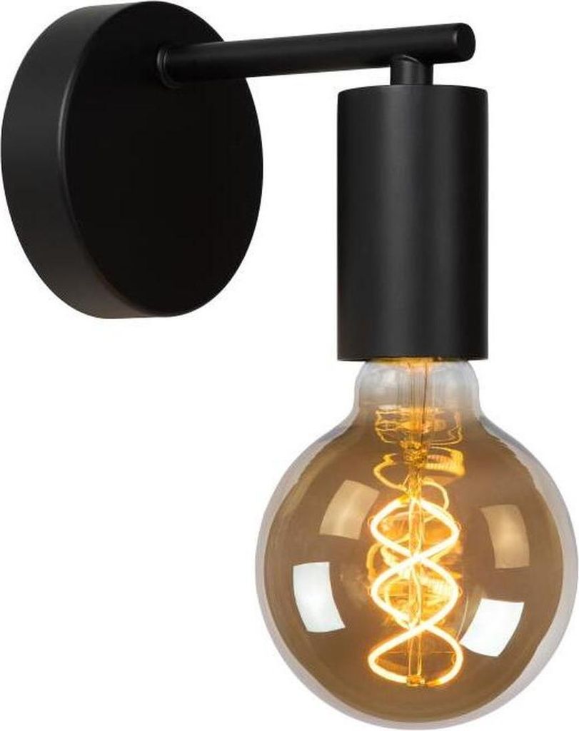 Wandlampe Metall E27 12 cm hoch Schwarz Vintage Design Wandleuchte