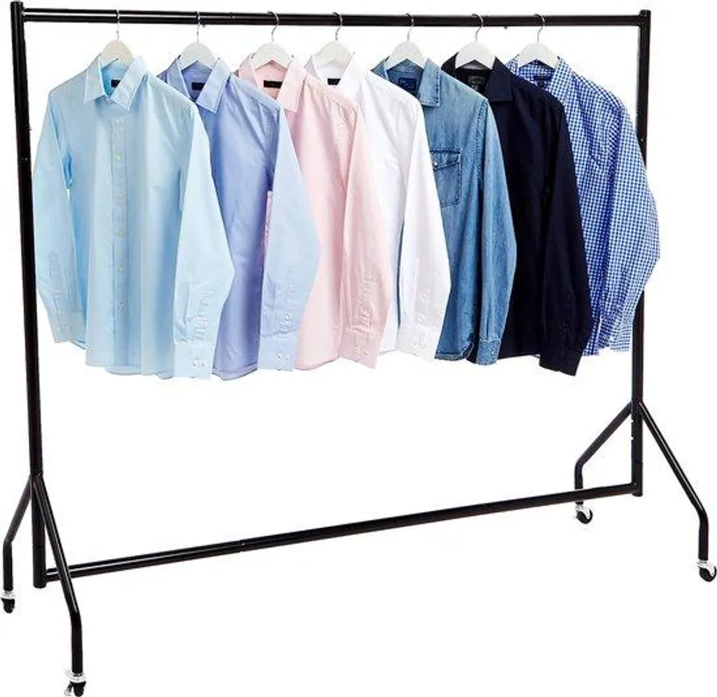 Porte-manteaux stable 182 cm avec structure en acier et 12 crochets