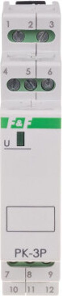 Elektromagnetisches Relais PK-3P 24V AC/DC, Kontakt: 3P I=3x8A, 1 Modul