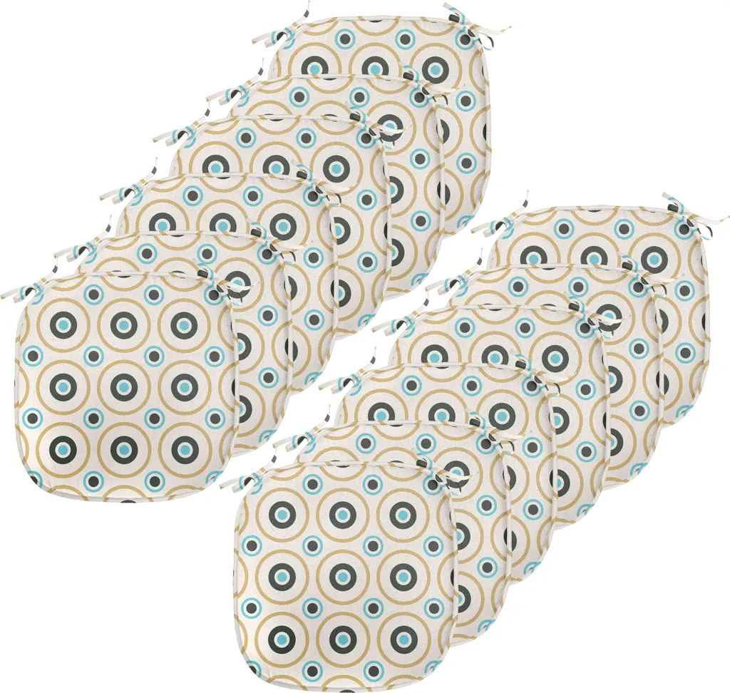 Cuscini Sedie Retrò ABAKUHAUS Azzurro e Giallo | Pack 12 Colorati