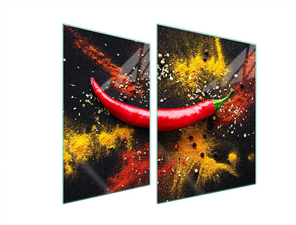 Glasschutzplatte Für Herd 70X52 Chilli