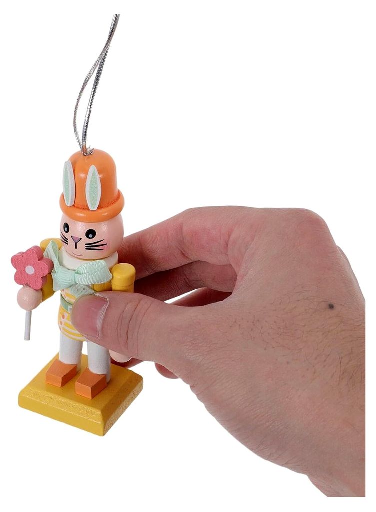 4 Stück Hasen Nussknacker Kleine Figuren für Tischdekoration und Frühlingsfest Robuste Skulpturen als Saisonale Deko