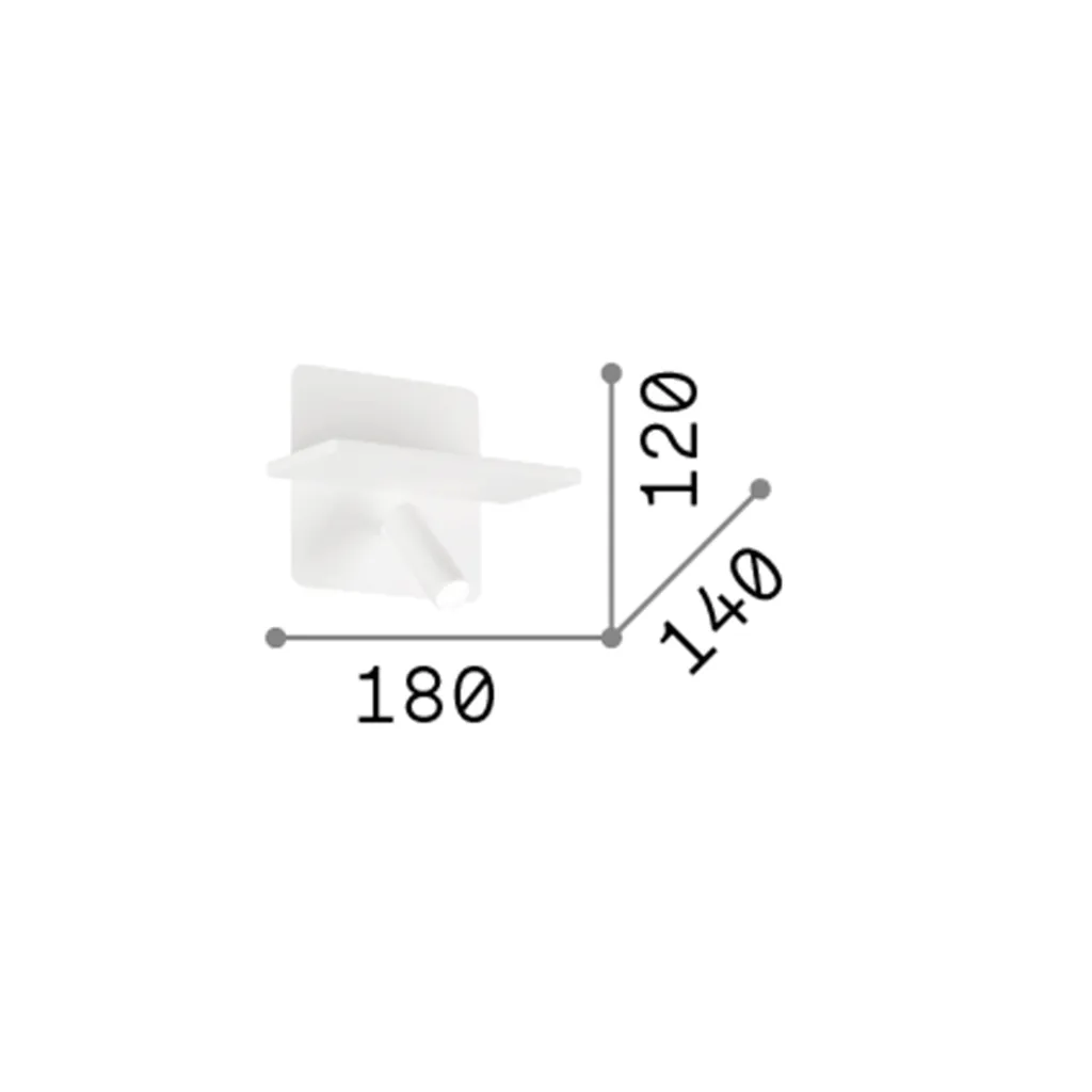 Applique murale LED anti-éblouissement noir plat 10W 3000K salon