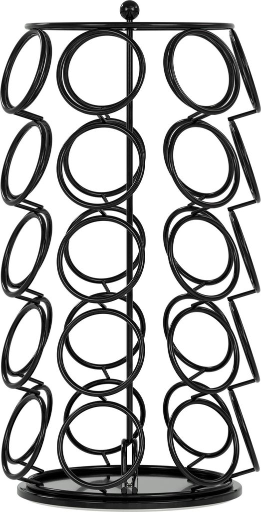 KitchenBrothers Kaffeekapselhalter - Kapselständer - Geeignet für Dolce Gusto - 35 Kapseln - Kapselhalter - Drehbar - Schwarz