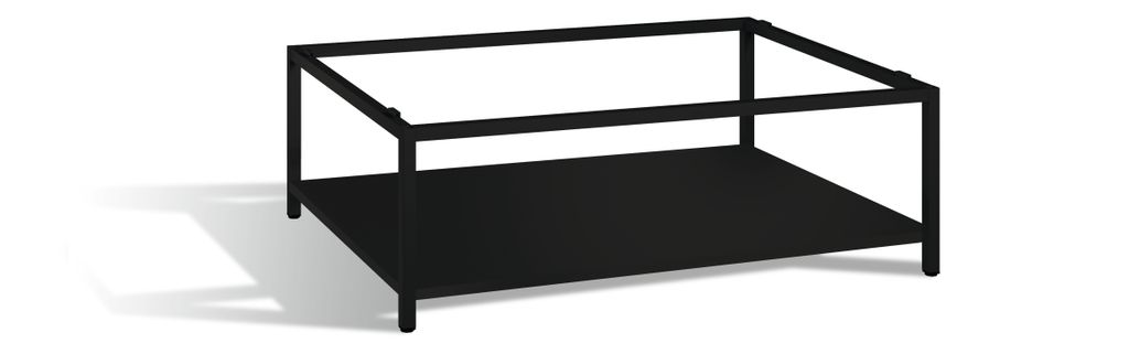 CP 7200 Untergestell für Schränke schwarzgrau 135,0 x 94,5 x 44,5 cm mit Ablage