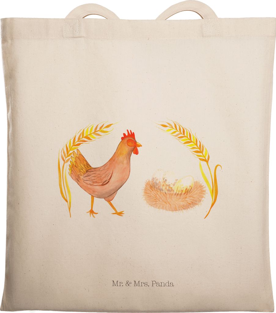 Mr. & Mrs. Panda Tote Bag Huhn Stolz - Transparent - Geschenk, Einkaufstasche, Bauernhof, Tasche, Eier, Schwangerschaft, umhängebeutel, Laptoptasc...