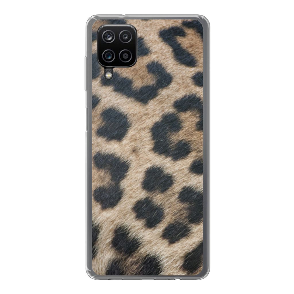 MuchoWow Handyhülle Schutzhülle Hülle für Samsung Galaxy A12 Leopardenmuster Silikon Softcase Handy Hülle - Bild