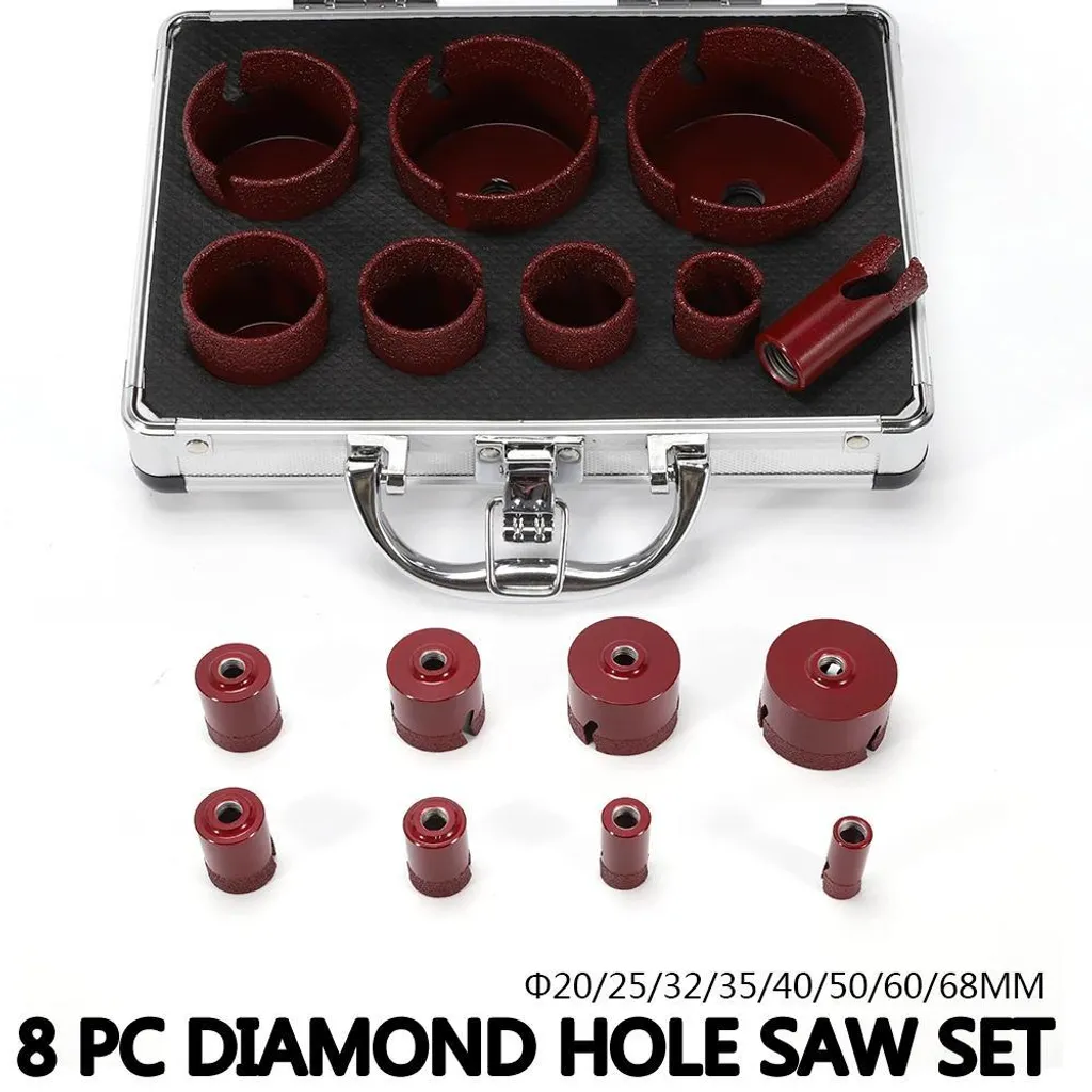 Couronnes diamantées M14 haute performance 20-68mm avec coffret rouge - 4
