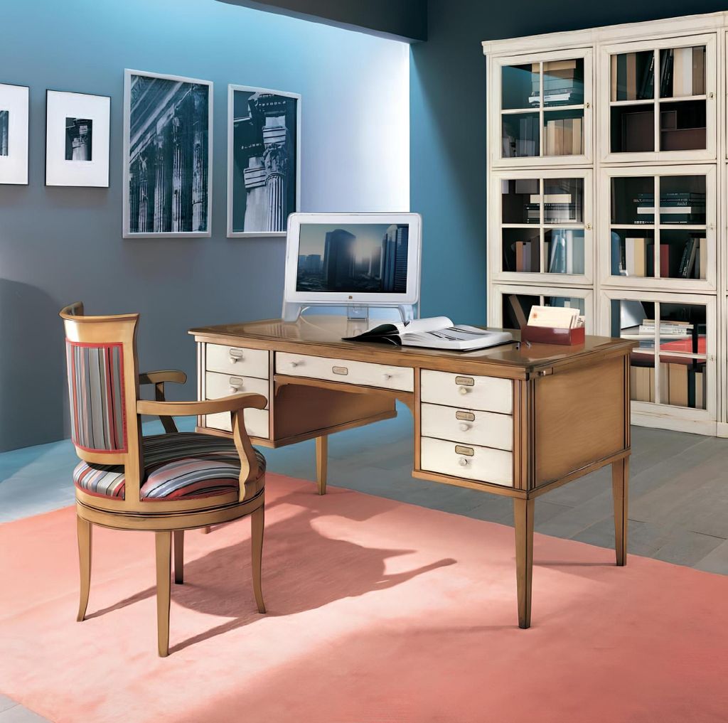 Tisch Sekretär Schreibtisch Schreibtische Italienische Möbel Büro Holz Tische