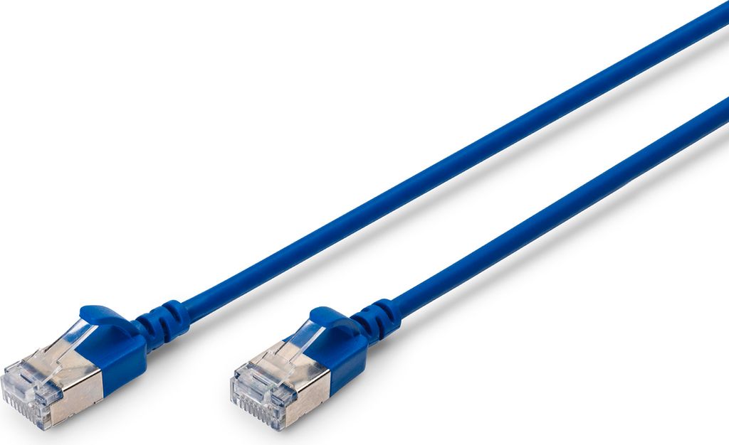 DIGITUS Patchkabel CAT 6A F/FTP Slim 3,00m blau