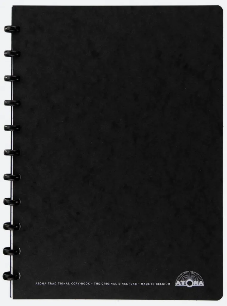 Cahier de notes A4 Atoma quadrillé 5x5 mm noir pour prise de notes pro