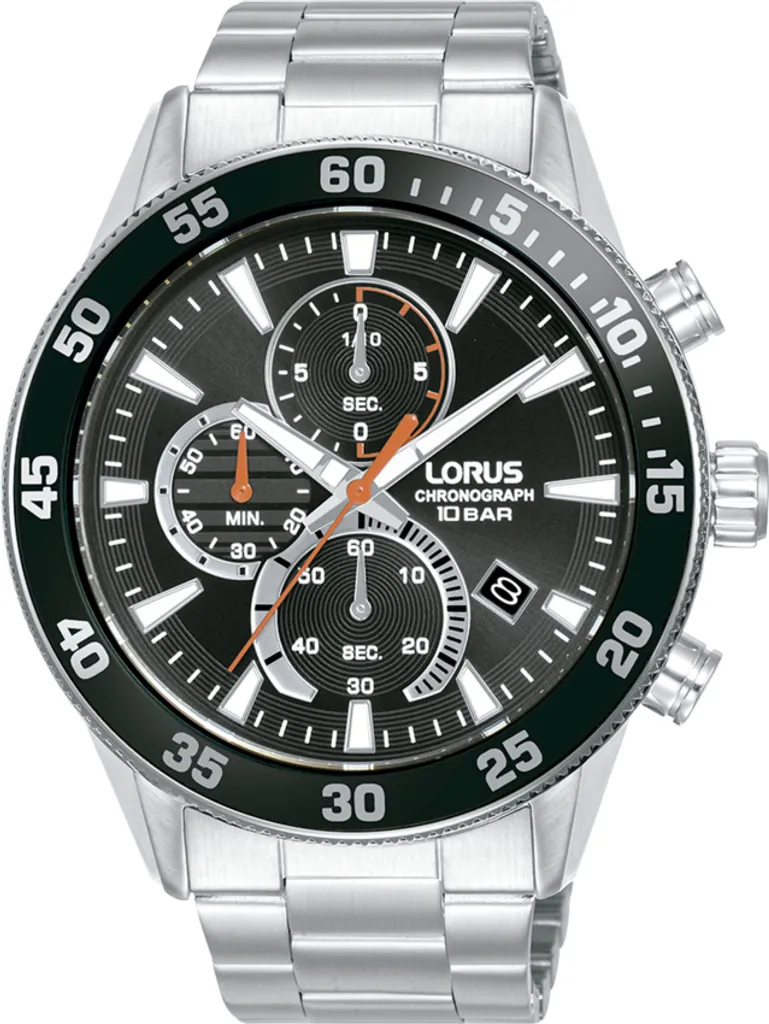 Lorus RM321JX9 Montre Chronographe en Acier avec Cadran Bleu et Dateur