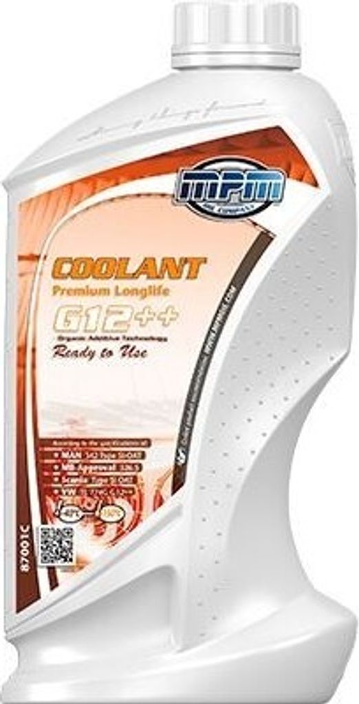 MPM Premium Longlife G12++ Kühlmittel Kühlerfrostschutz 1L Rot -40°°C Antifreeze Fertigmischung G12++