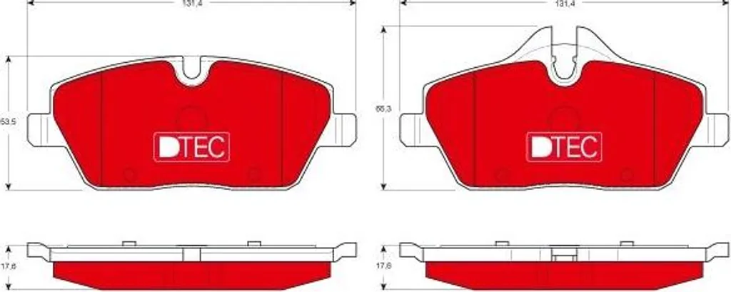 Plaquettes de frein TRW GDB1611DTE pour Série 1 E81 E87 E82 et Mini