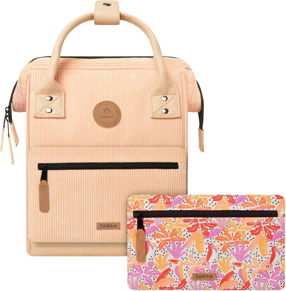 CABAIA Freizeitrucksack Rucksack mit Laptopfach Adventurer Recycled Velvet Backpack 10L Quito apricot