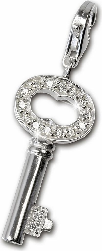 SilberDream Charm Schmuck Anhänger Schlüssel Zirkonia 925 Echt Silber FC241W