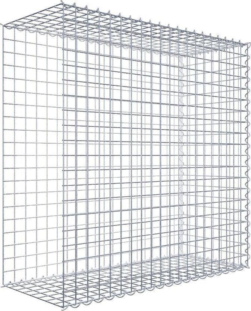 Anbaugabione Typ 2 100 cm x 100 cm x 40 cm (L x H x T), Maschenweite 5 cm x 5 cm, Spirale