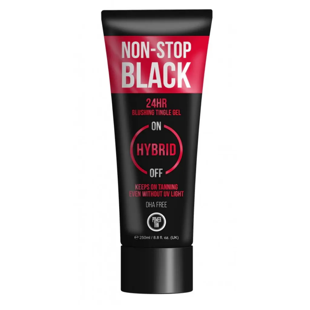 Lotion Bronzage UV Power Tan Nonstop Black 250 ml pour Teint Ultra Noir