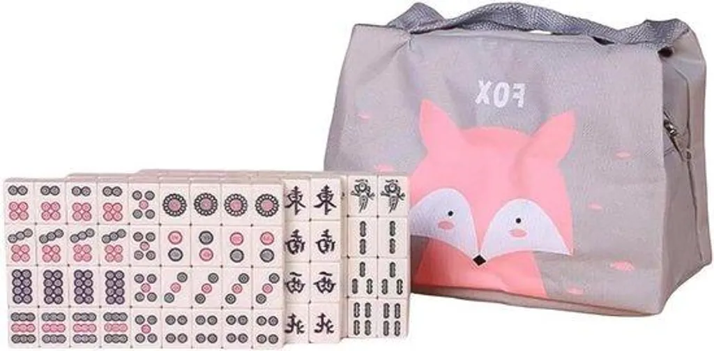 Coffret de Jeu de Société Mah-jong de Voyage avec Petites Tuiles