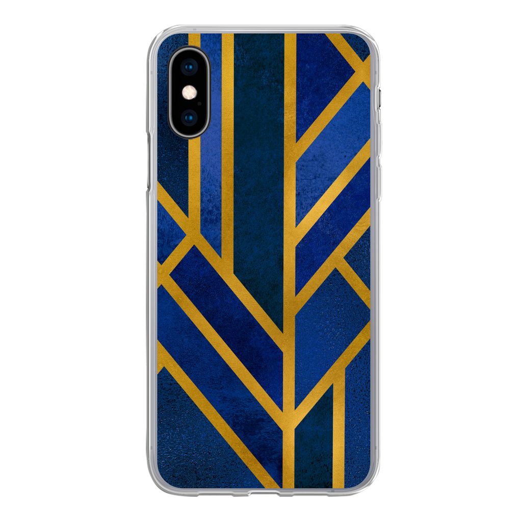 MuchoWow® Handyhülle Schutzhülle Hülle für iPhone X Gold - Produktbild 