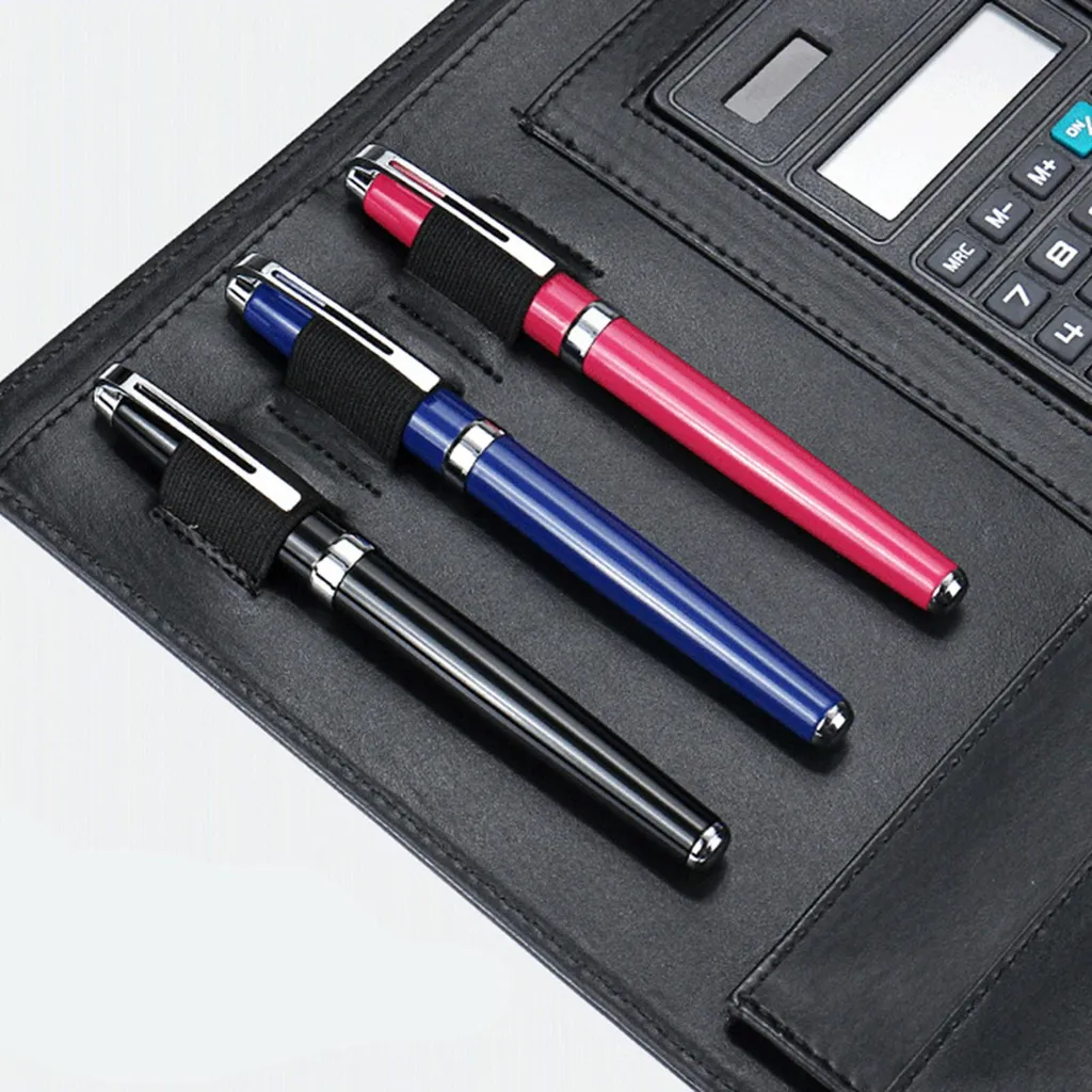 Bloc-notes multifonction avec calculatrice de bureau et stylo inclus