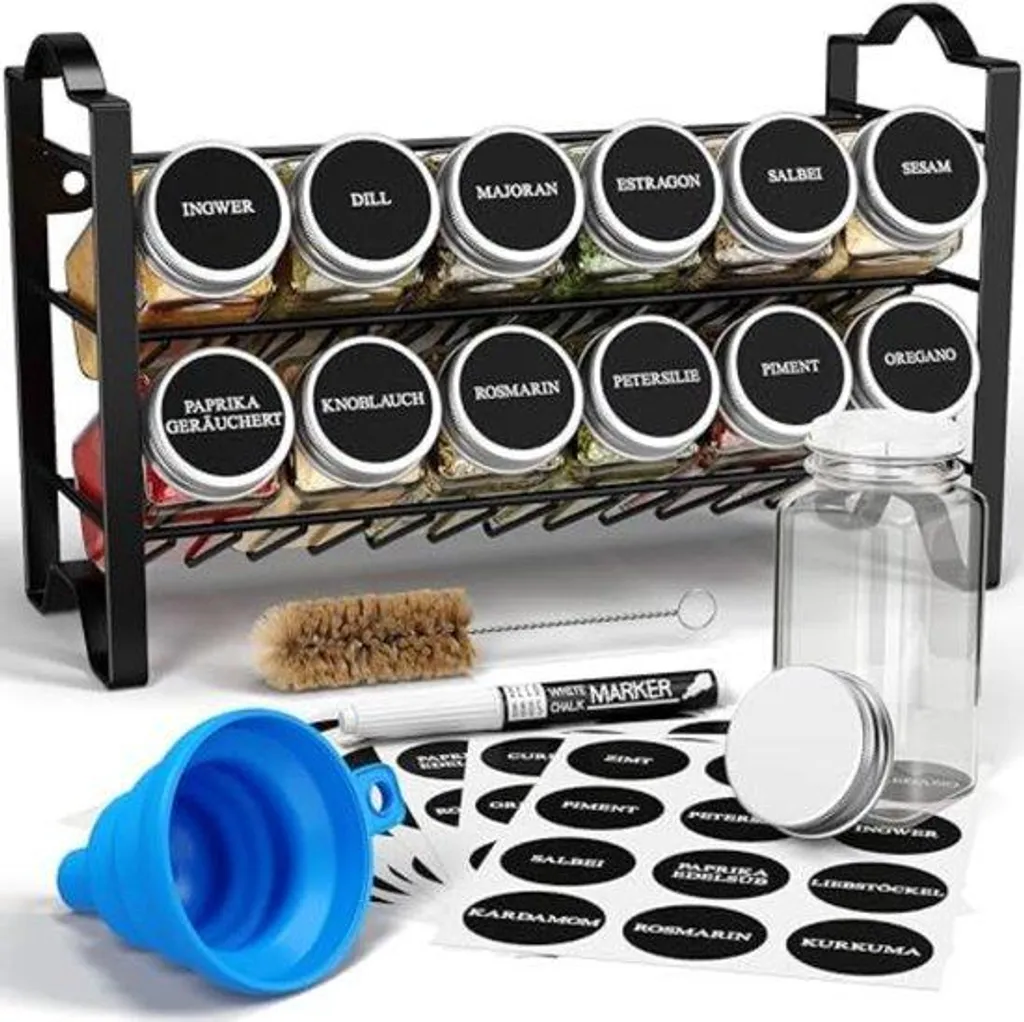 Organisateur de tiroir de cuisine pour herbes et épices en inox brossé