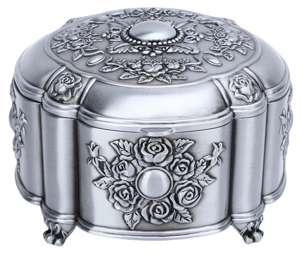 Boîte à souvenirs pour ranger bijoux et colliers avec décor de fleurs