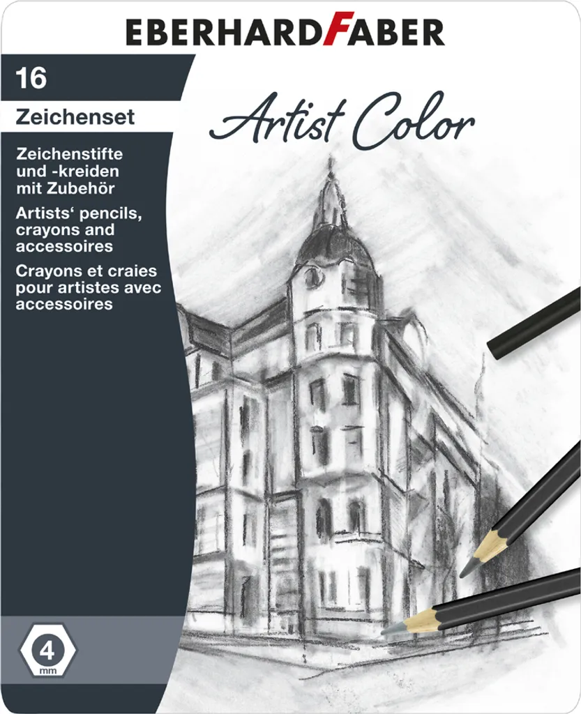 Set de crayons de dessin technique EFA Eberhard Faber - Coffret 16 pcs