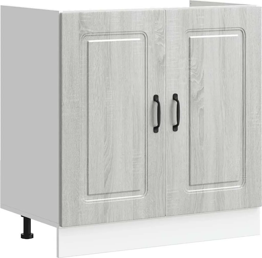 Base Lavello Cucina 80cm Grigio Sonoma - Serie Kalmar vidaXL