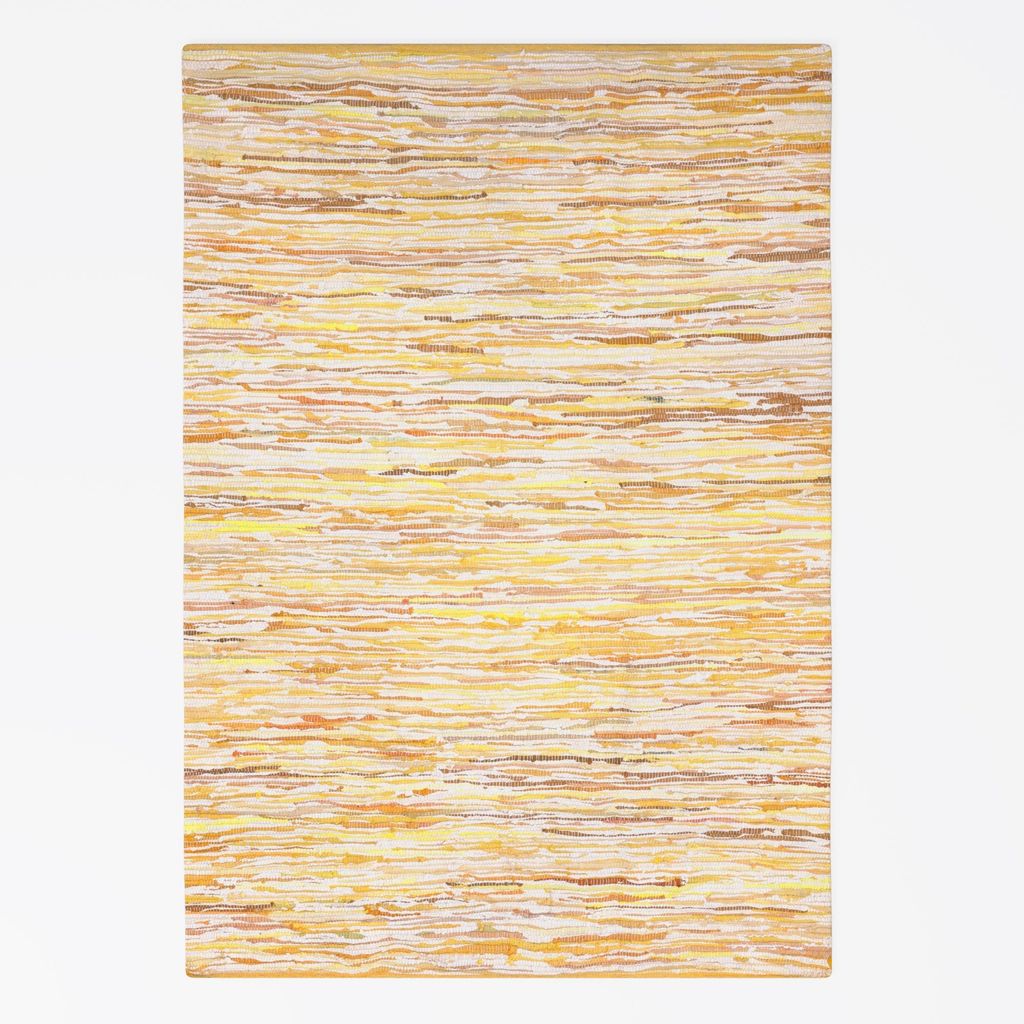 MY-RUG Fleckerlteppich,Rajesh, 110x60, Chindi-Teppich gelb, Produktbild 