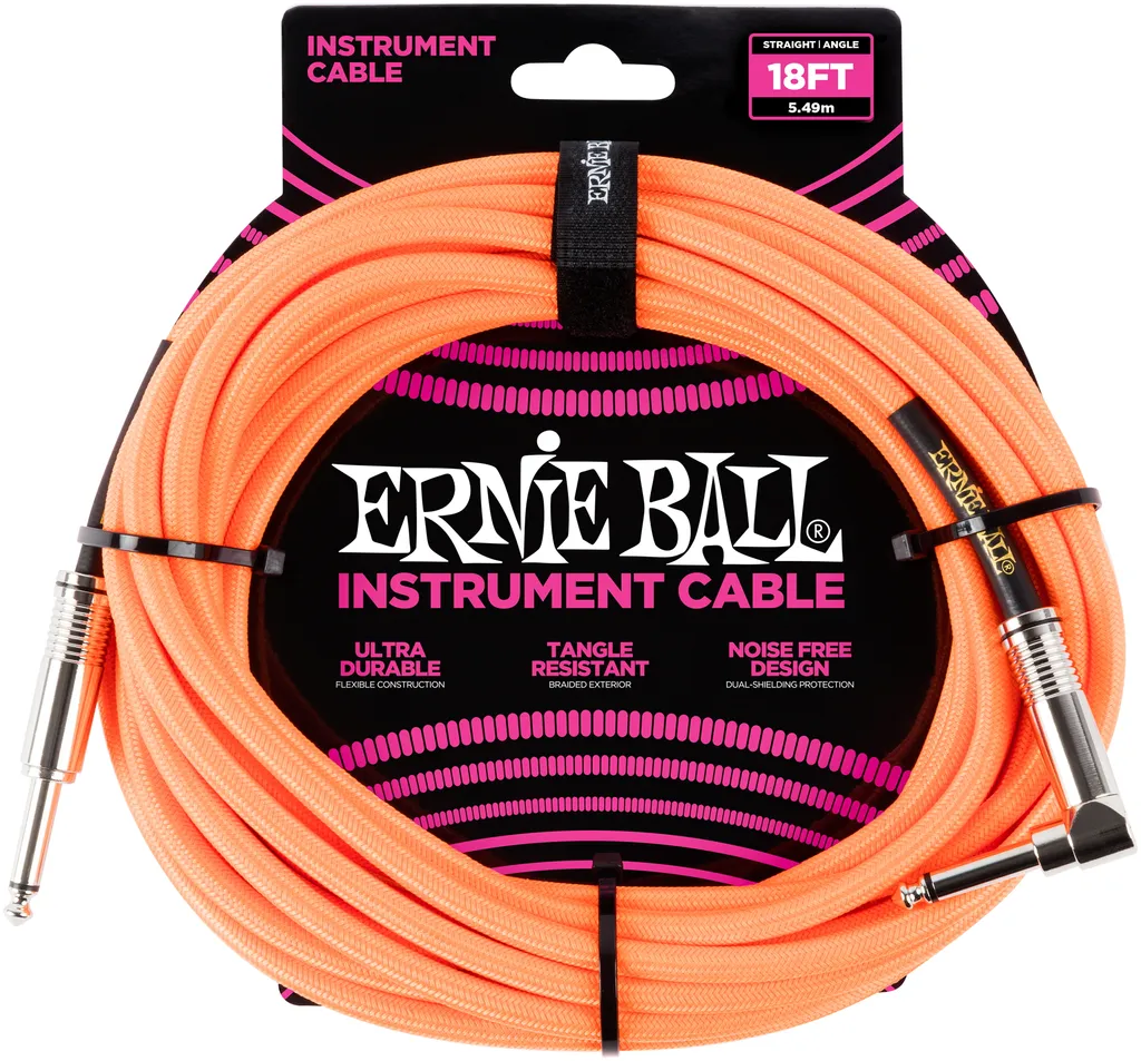 Câble de guitare 6 mètres Ernie Ball EB6084 pour scène et studio pro
