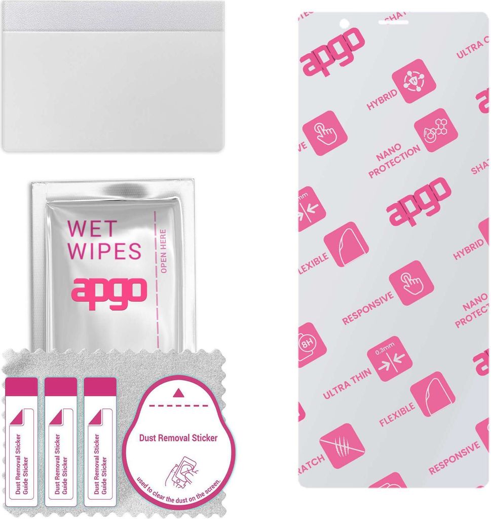 apgo Ultra-klar Hybrid Schutzglas kompatibel mit Sony Xperia 5, Flexible Nano Glass, toller Ersatz für Hartglas, kratzfester Displayschutzglas, Di...