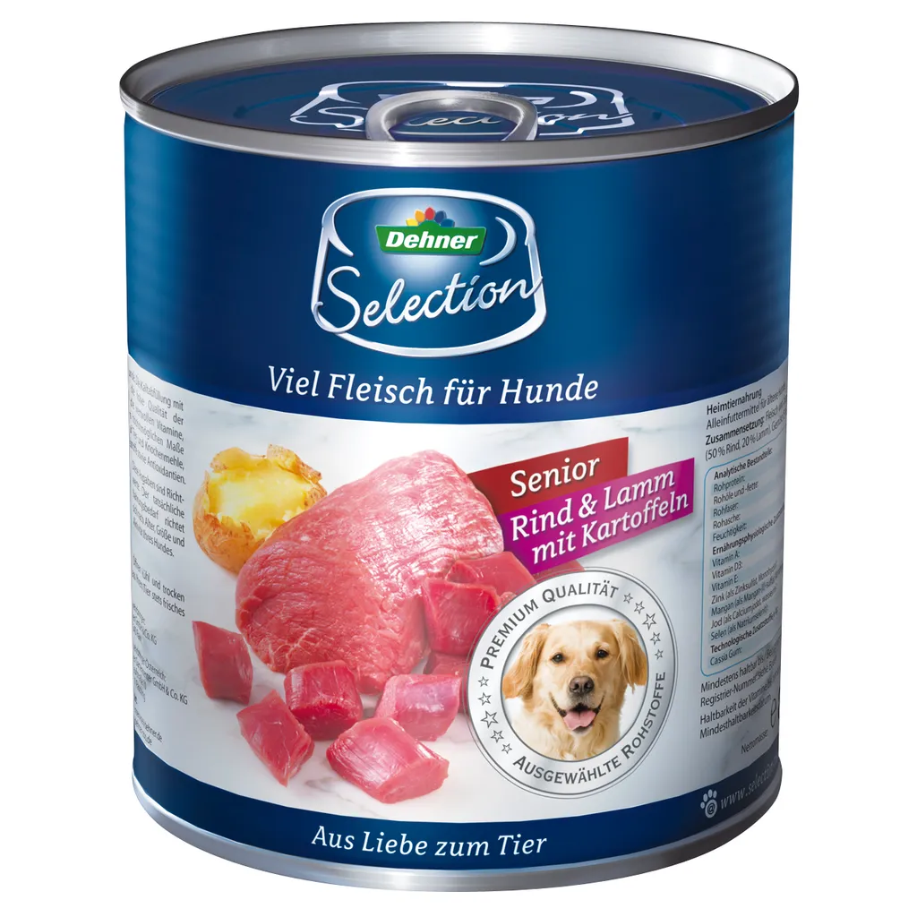 Dehner Premium Hundefutter Senior, Rind und Kaufland.de