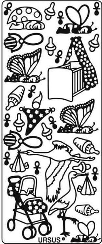 Kreativsticker 10x23cm Motiv 24 VE=5 Stück silber Produktbild 