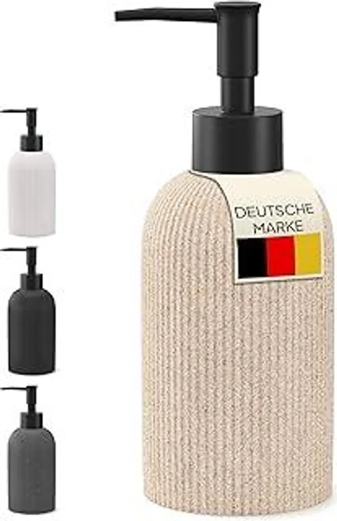 Dispenser Sapone Ricaricabile FUZZEL 250ml - Poliresina Beige Cucina