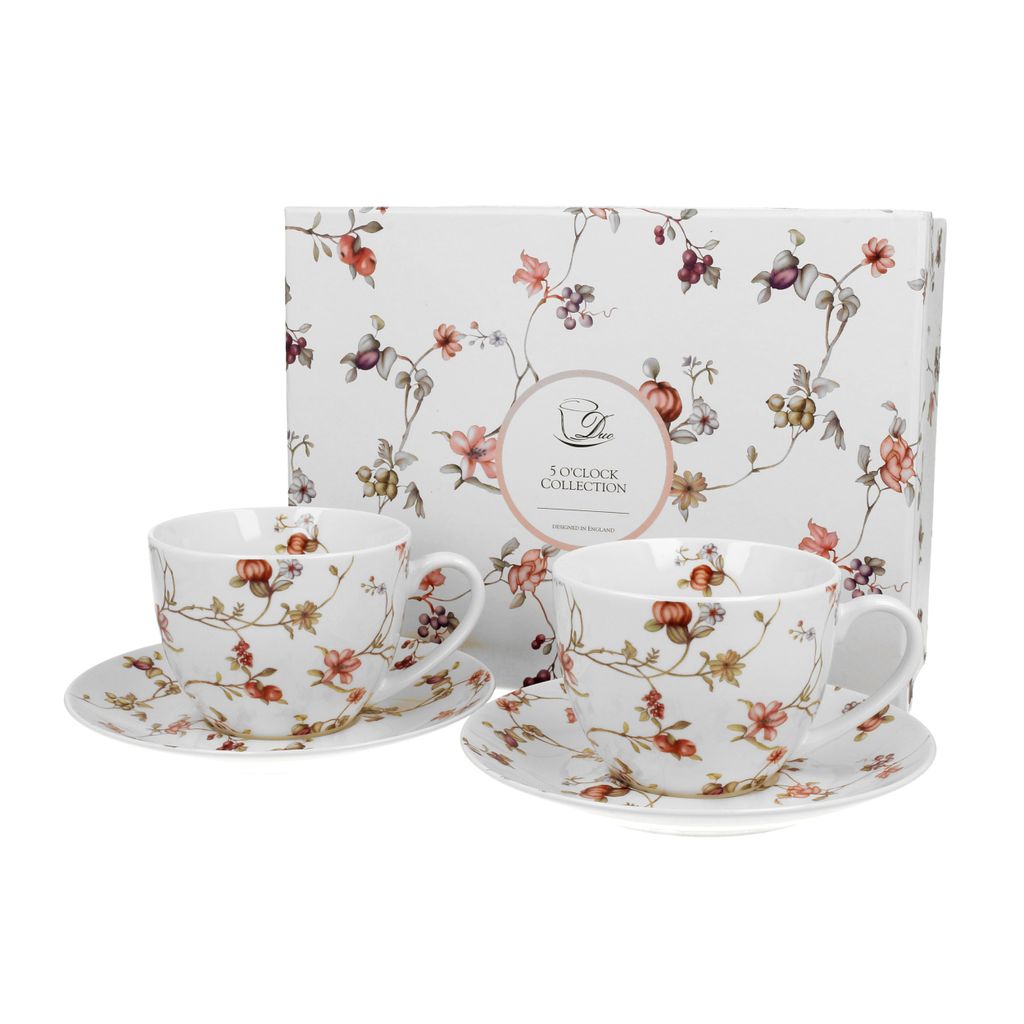 Sada dvou porcelánových šálků a podšálků Safa Obrázok produktu 