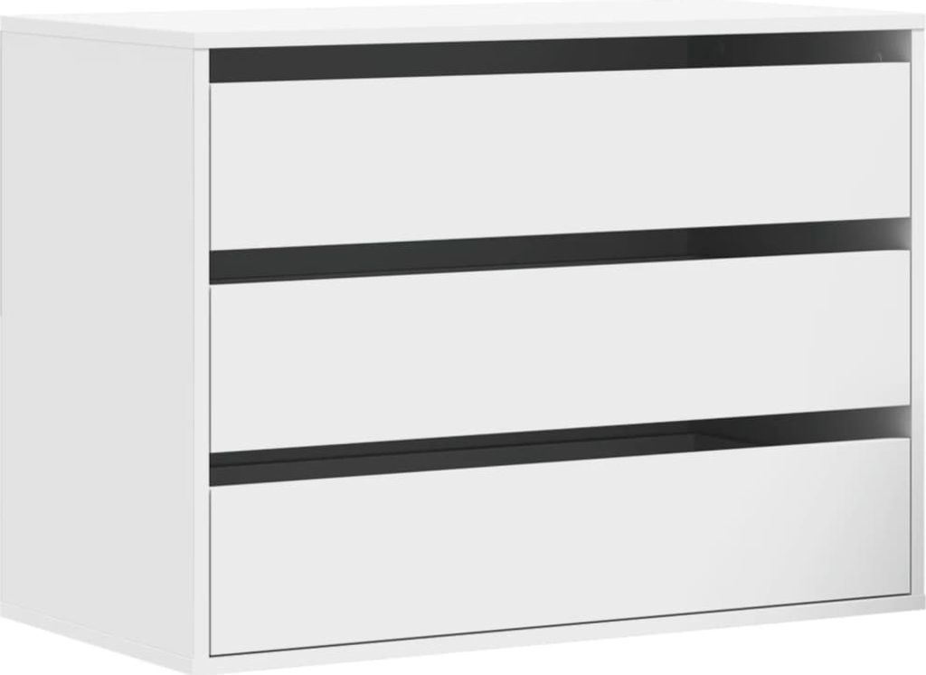 Cassettiera Bianca 80x41x58 cm in Legno Multistrato Immagine del prodotto 
