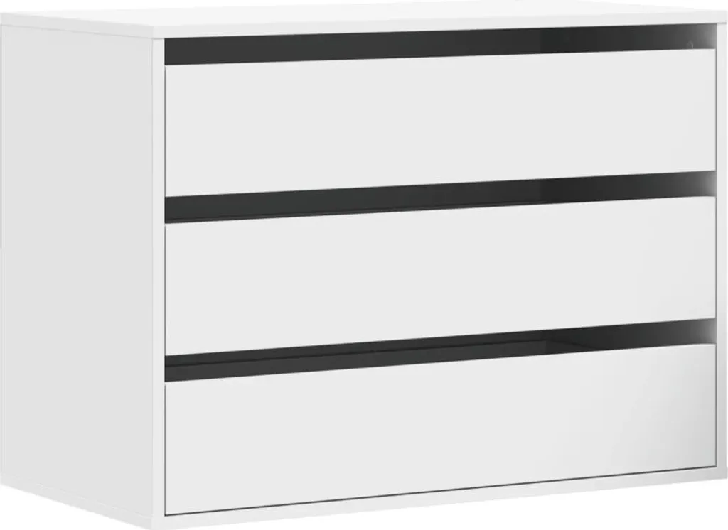 Cassettiera bianca 80x41x58 cm Materiale a base di legno