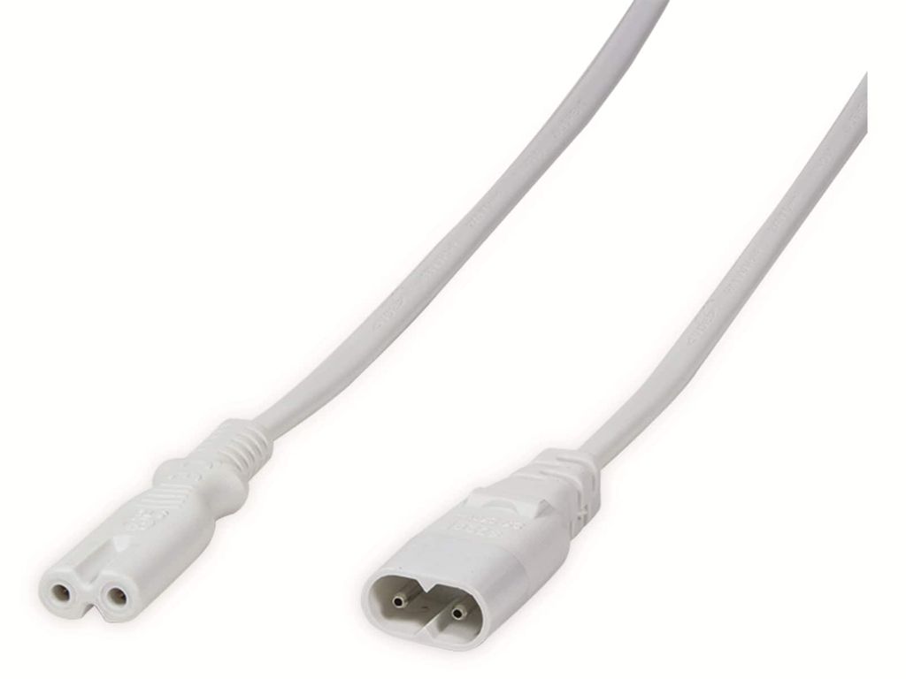 Logilink Stromkabel Verlängerung, 2m, weiß Produktbild 