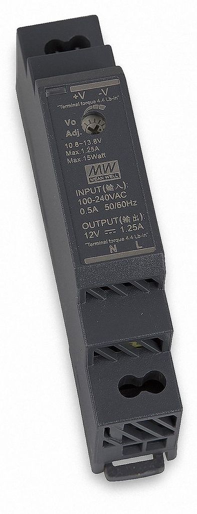 Hutschienen-Netzteil (DIN-Rail) Mean Well HDR-15-12 12V/DC Produktbild 