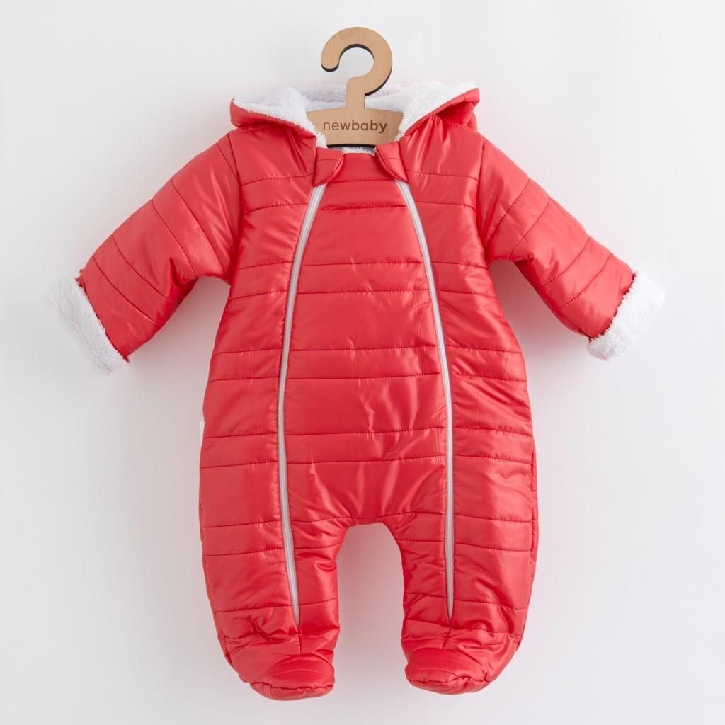 Neu Baby Pumi rot Himbeere Winter Infant Jumpsuit mit Kapuze und Ohren, Gr. 62 (3-6m)