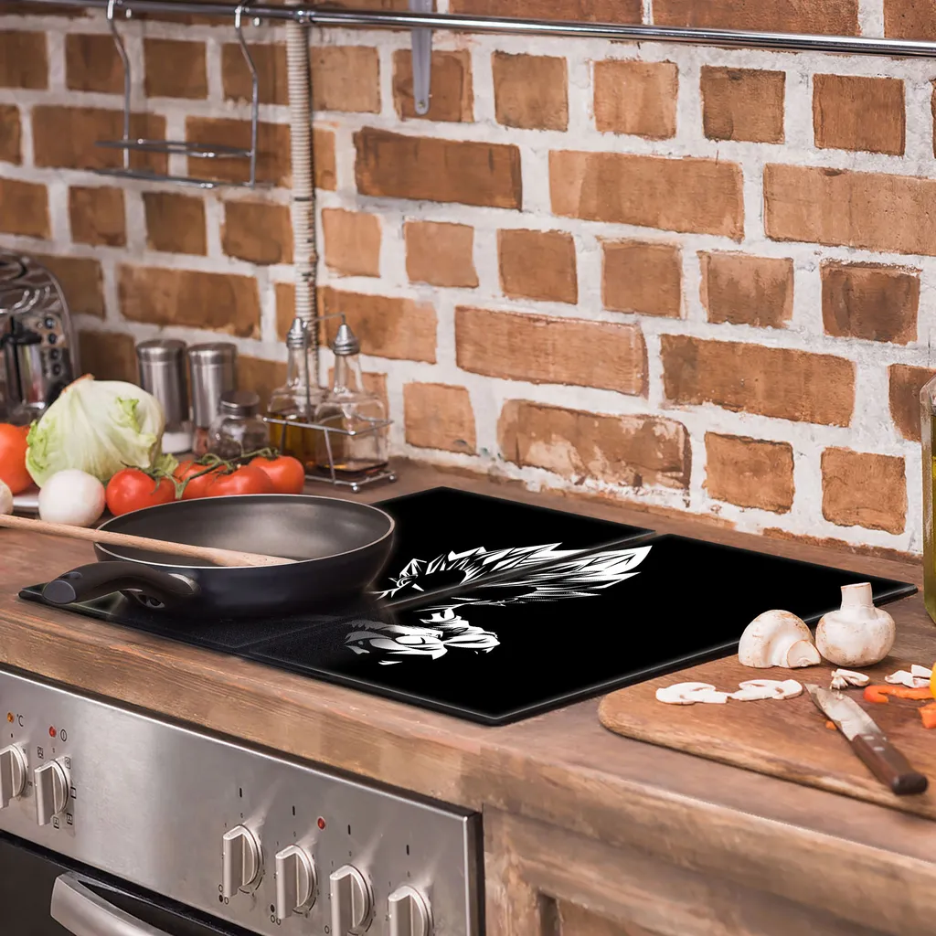 KitchenRaku Copertura Per Piano Cottura In Vetro Ceramico - Resistente Al Calore 204°C, Lavabile E Antiscivolo