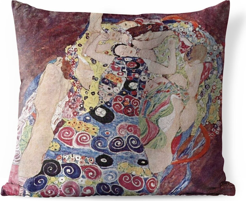MuchoWow Outdoor Kissen - Die Jungfrau - Gustav Klimt - 45x45 cm - Wetterfest - Lounge Kissen - Fotokissen - Dekoratives Kissen