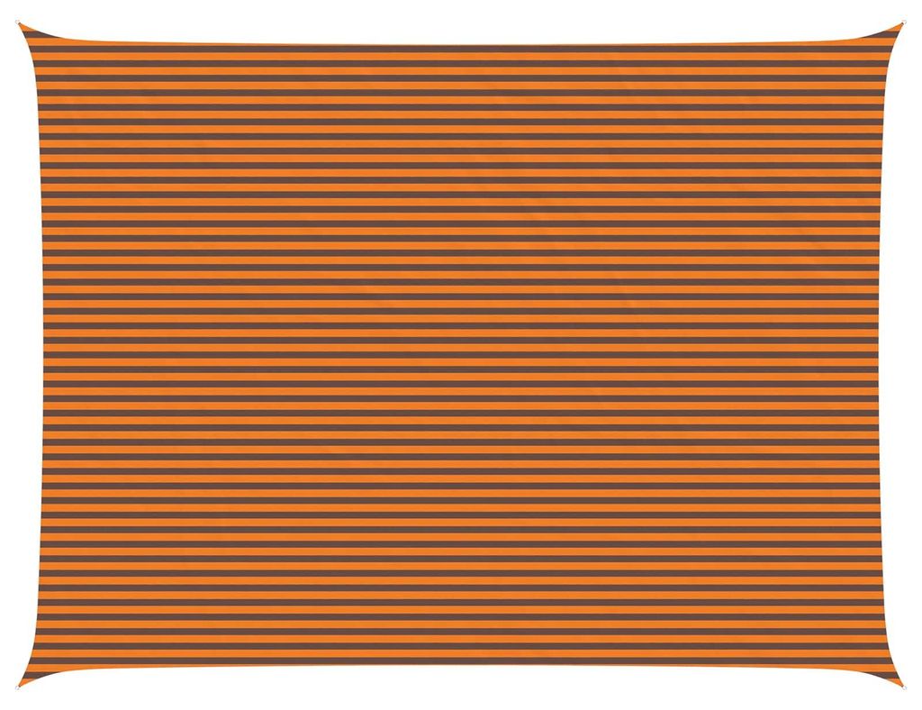 vidaXL Sonnensegel Orange und Braun 8 x 6 m 100 % Polyester Oxford