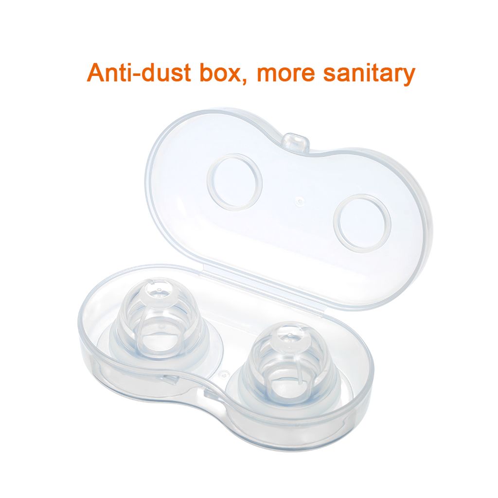 Nippelabzieher oder Umkehrer 1 Paar mit Transportkoffer zur Aufbewahrung Silikon-BPA-freier Nippelkorrektor-Sauger-Extender fuer flache