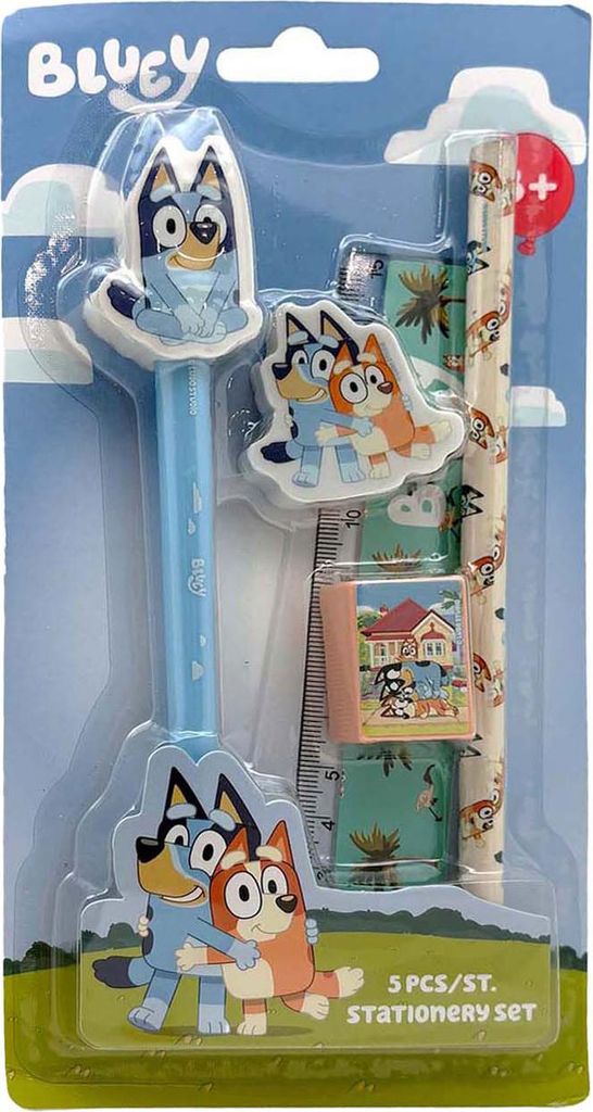 Bluey Schreibset - 5-teilig.