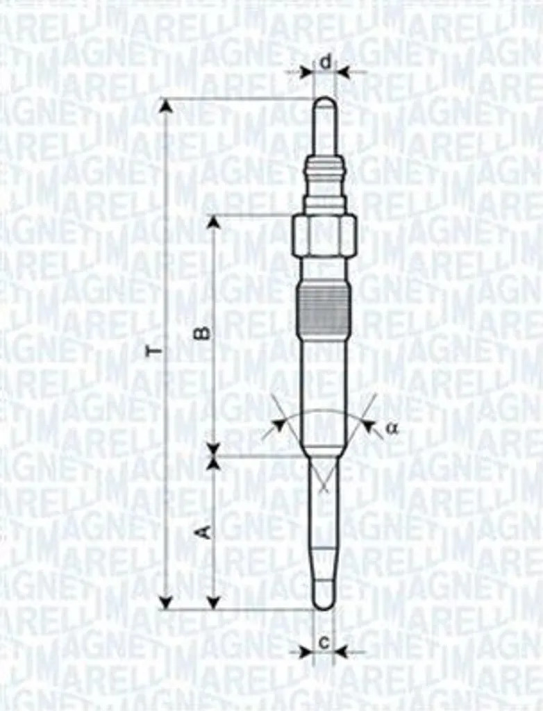 Candeletta 062900038304 Magneti Marelli 5V - Offerta Stock per TDI
