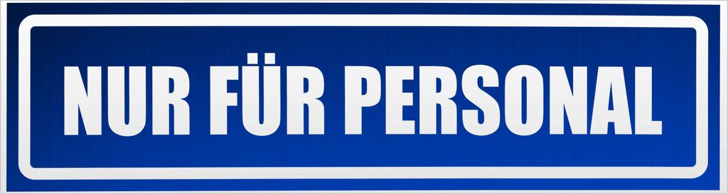 Kiwistar Nur für Personal invertiert Magnetschild Schild magnetisch - 30cm Blau - reflektierend - Magnetfolie für Auto PKW Kfz