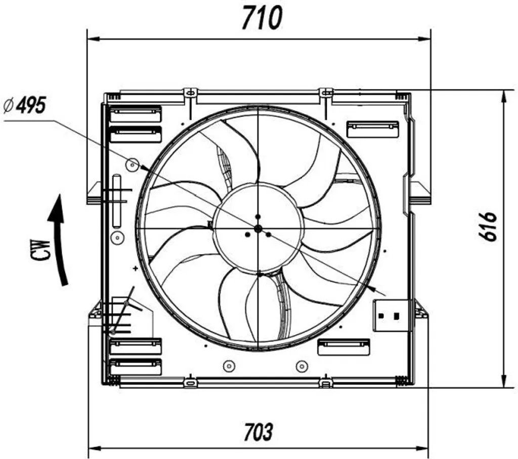 Ventilateur de Radiateur NRF 47921 pour Amarok - OE 2H0121203K Fiable