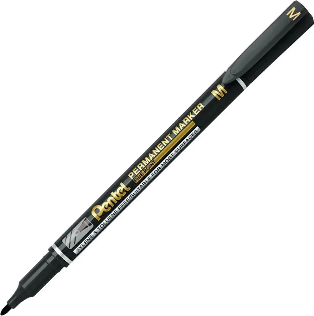 Pentel NM470-A Marcatore Permanente Nero 1mm per Supporti Ottici